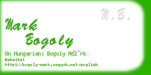 mark bogoly business card